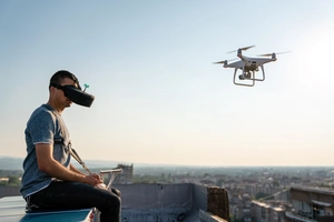 fpv dron — ilustrace