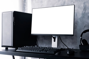 kancelářské pc — ilustrace