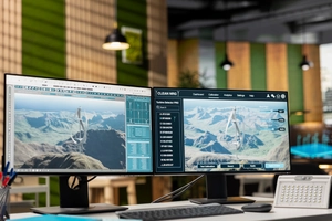 monitor pro kancelář — ilustrace