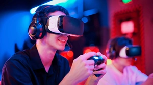 vr brýle — ilustrace